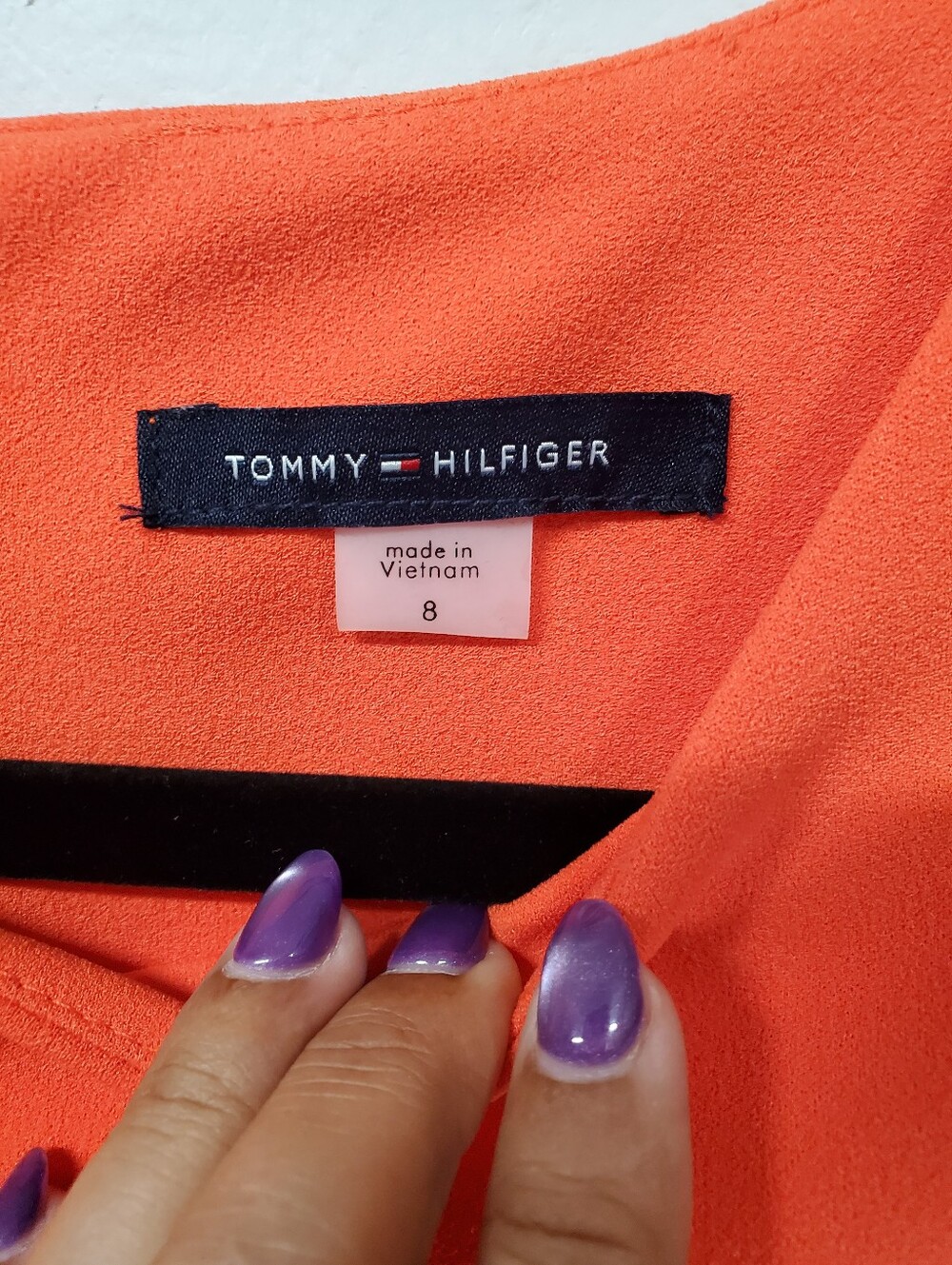 Office Siren Luxery Evening Wear Tommy Hilfiger Fitted Sheath Dress 8 Orange - Picture 5 of 8